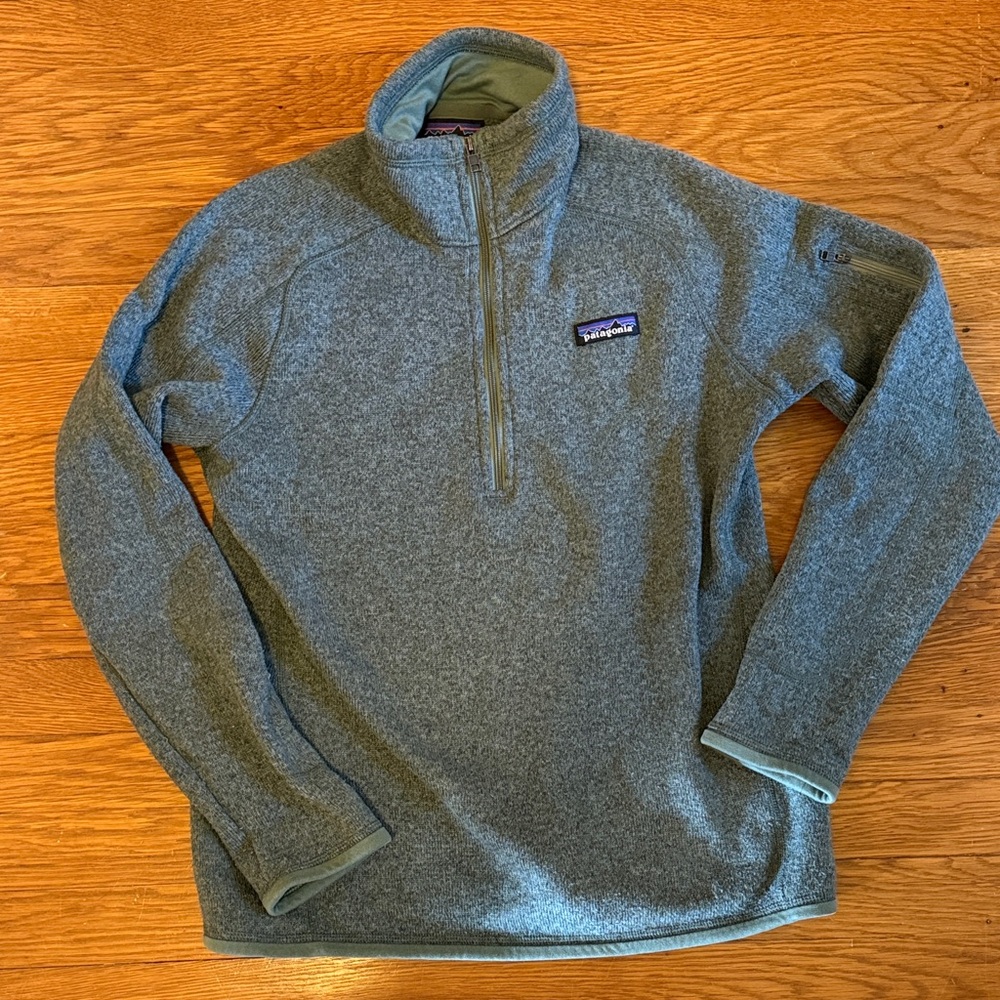 Patagonia Teal Quarter-Zip Fleece